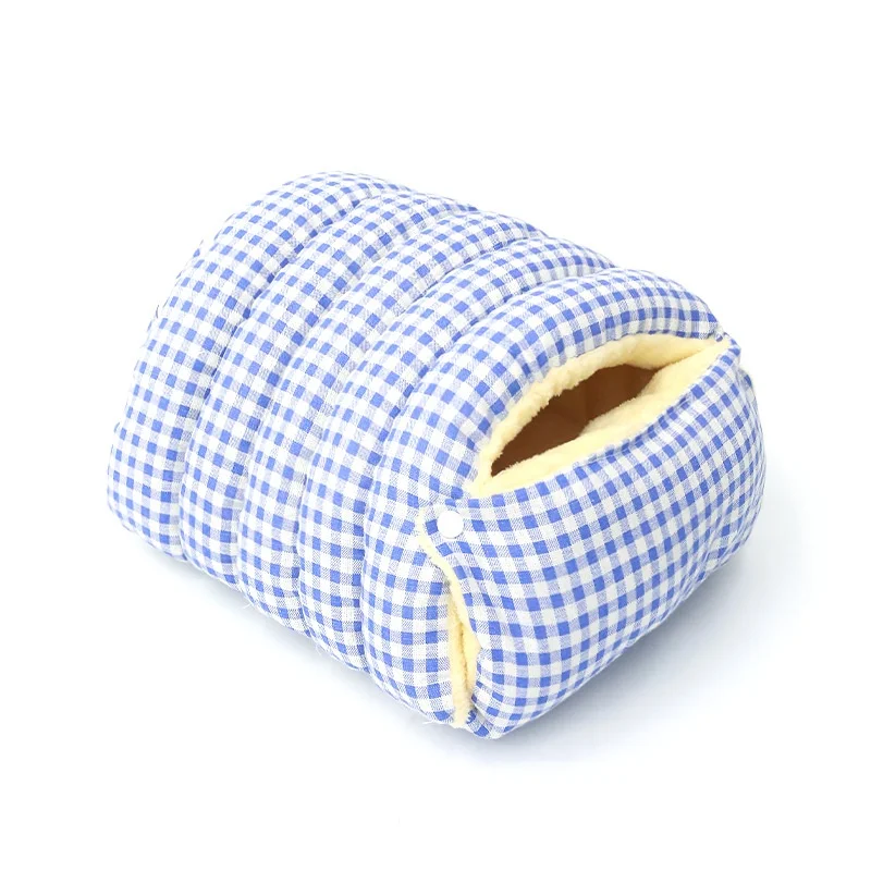 Nueva casa para perros y gatos, saco de dormir plegable grueso para interiores, para invierno, acogedor, suave, cálido, semicerrado, cama para mascotas pequeñas, saco acogedor - imagen 3