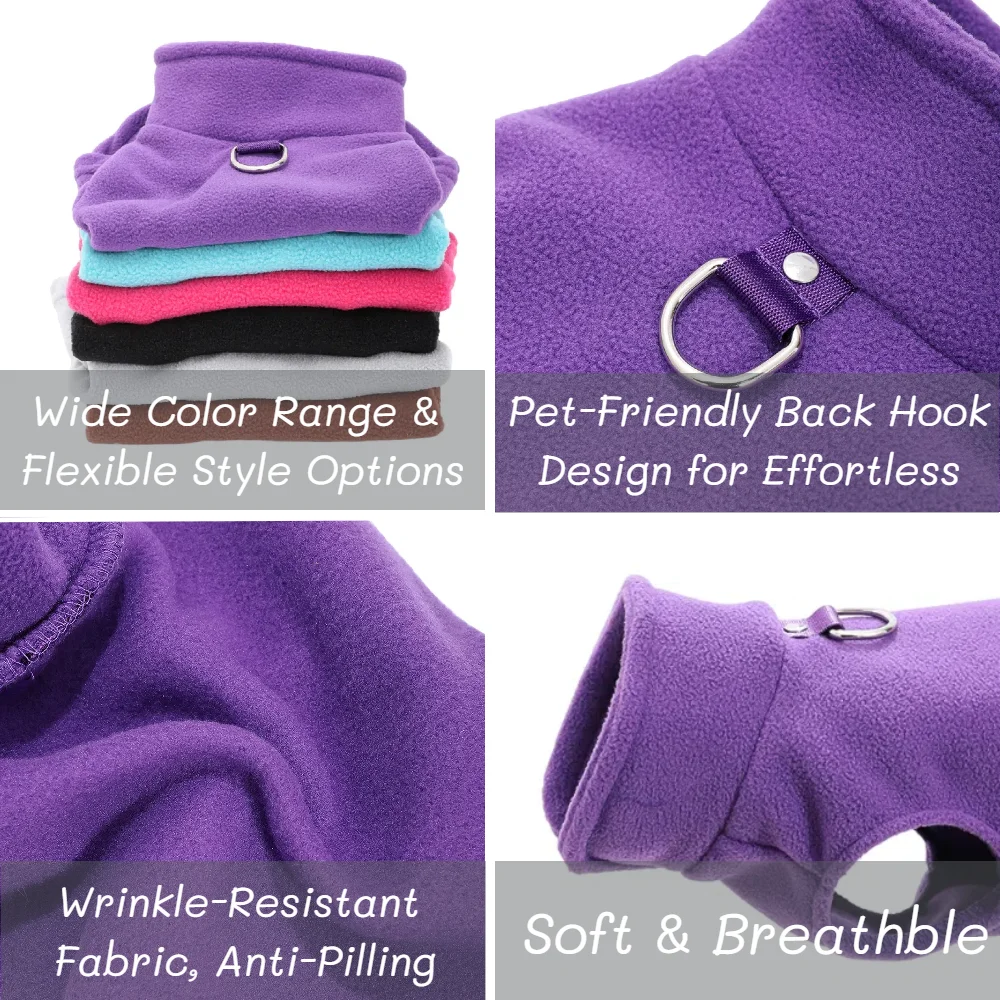 Ropa de invierno para perros pequeños y medianos, chaqueta ligera y suave para mascotas, chaleco cálido para cachorros, abrigo transpirable para mascotas Chihuahua Bulldog - imagen 3