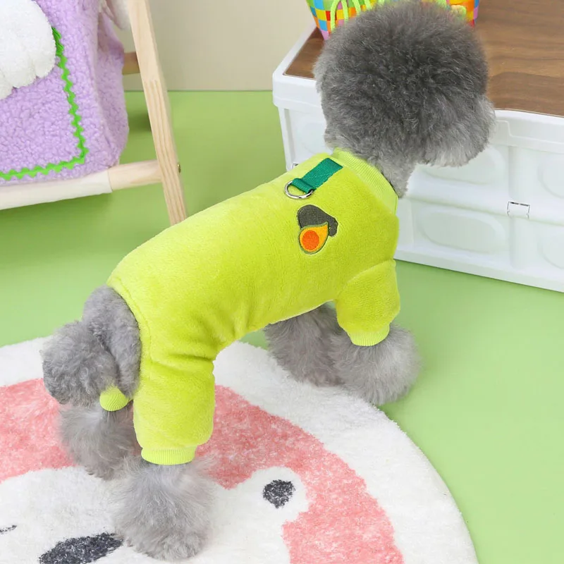 Ropa para perros, pijamas de lana de invierno, mono para perros pequeños y medianos, Chihuahua Yorkie, mono para mascotas, disfraces, monos para cachorros, mono XS - imagen 5