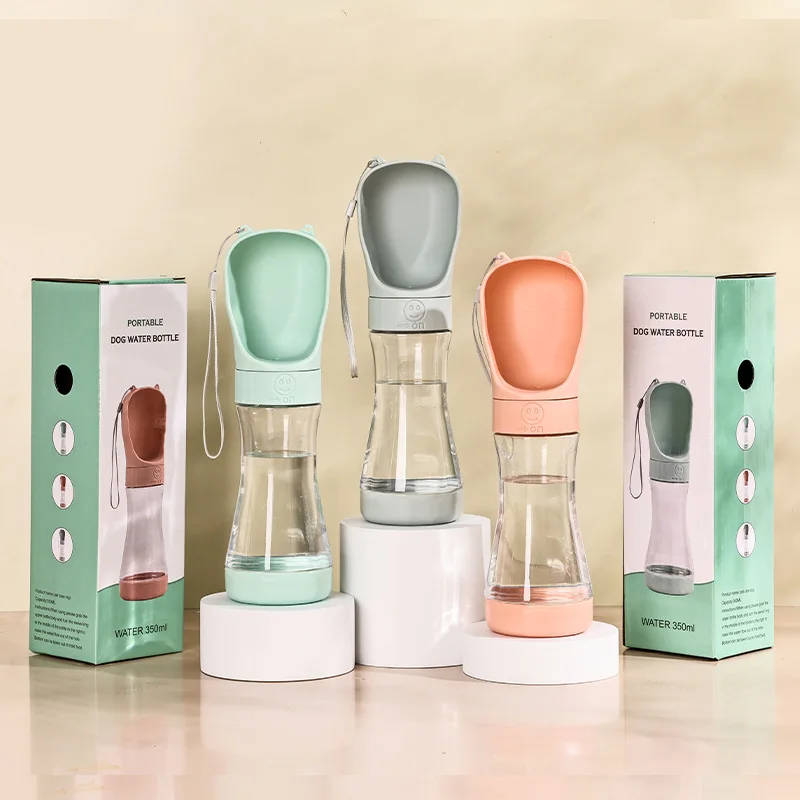 Botella de agua portátil para perros pequeños y grandes, cuencos para caminar a prueba de fugas para exteriores, suministros para Bulldog Francés - imagen 4