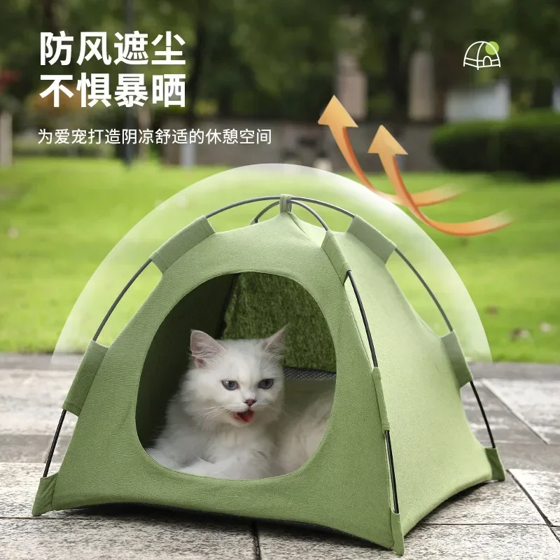 Tienda nido para mascotas, casa Universal para gatos para las cuatro estaciones, cerrada, extraíble y lavable, impermeable para exteriores, tienda de verano para gatos - imagen 4
