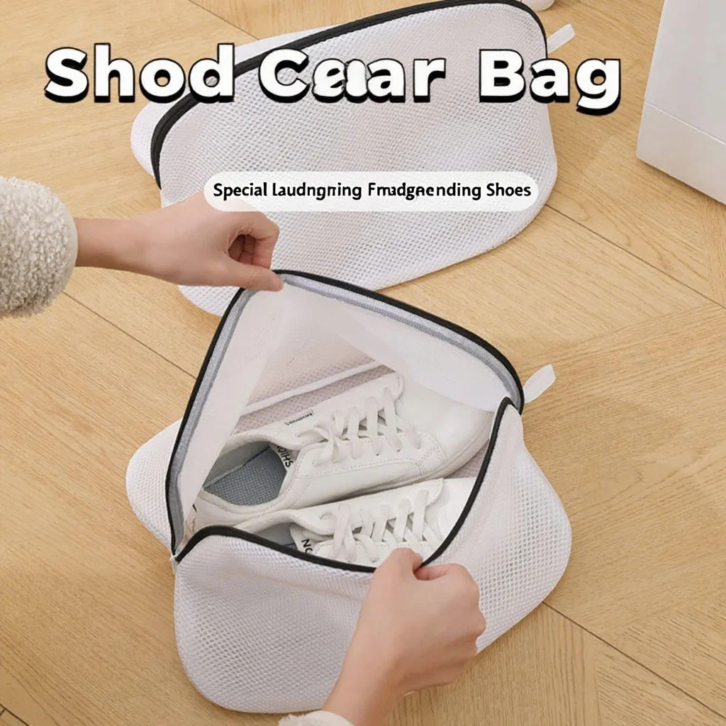 Bolsa para lavado de zapatos y lavandería: bolsa protectora de malla para zapatos, ideal para máquina: lavado, mantiene la limpieza de zapatos e intacta