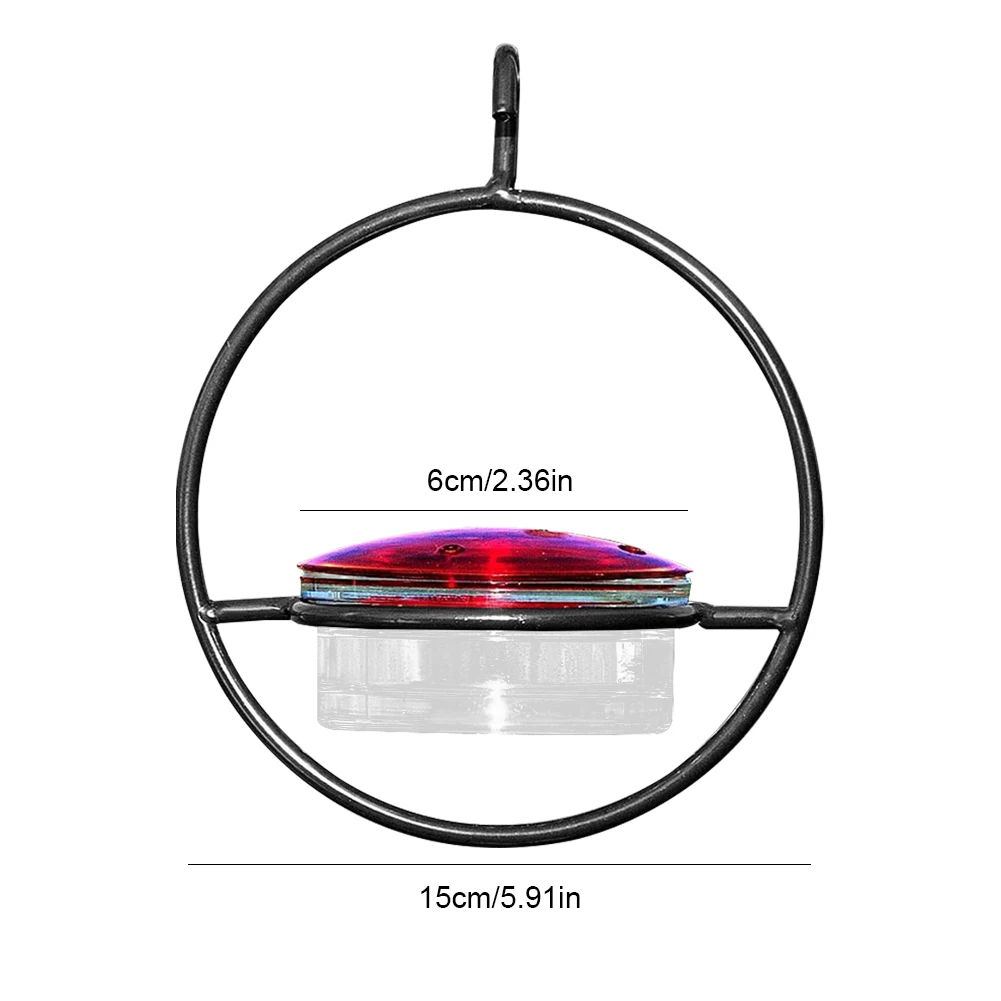 Bandeja alimentadora de colibríes con cuenco de plástico rojo, comederos para colibríes al aire libre, atraen pájaros para jardín exterior, patio trasero, terraza - imagen 4