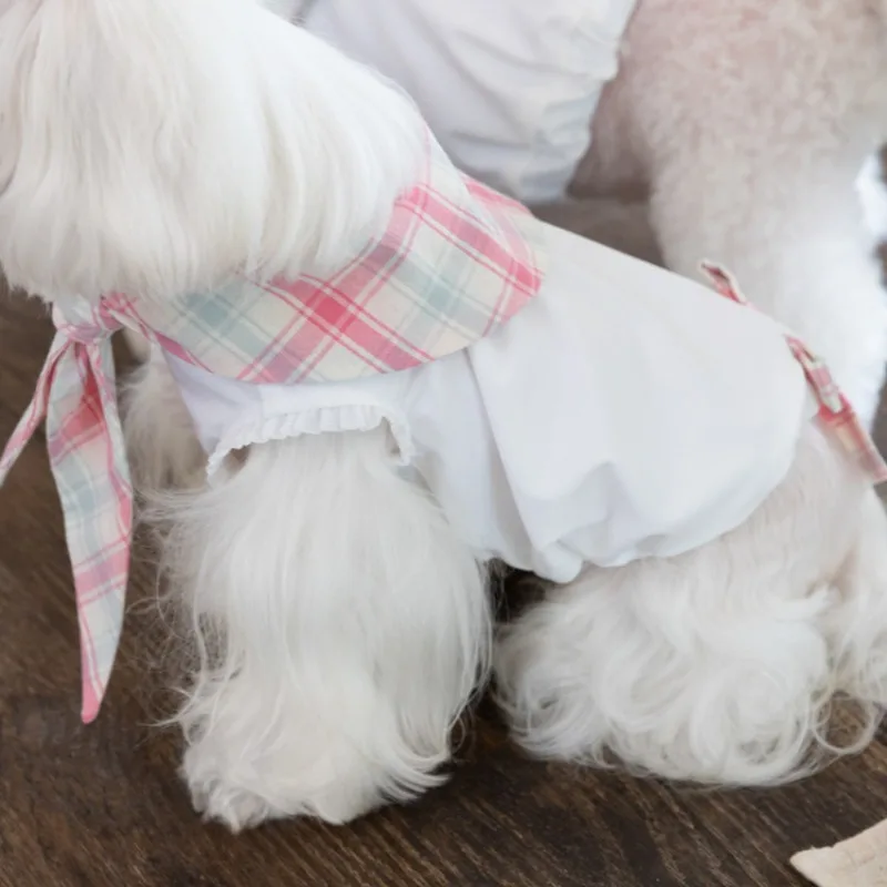 Chaleco protección solar fresco a cuadros para perros Teddy y cachorros - imagen 5