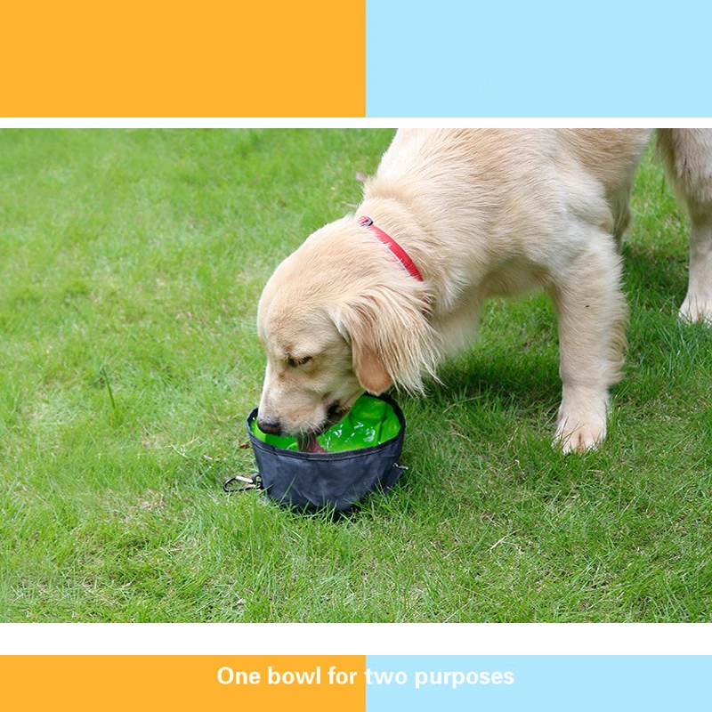 Cuenco portátil para alimentador de comida y agua para mascotas, práctico agua de alimentación plegable para perros, cachorros y gatos, cuenco plegable para exteriores, suministros para mascotas - imagen 5