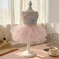 Vestido terciopelo abullonado para perros pequeños – Estilo princesa