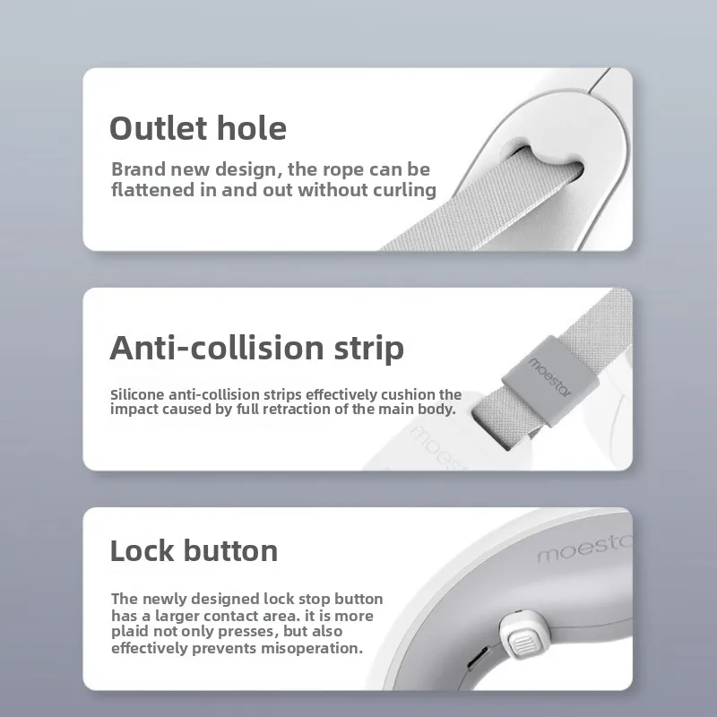 Correa para mascotas con luz, retráctil automático de 2,6 metros para caminar, gatos, perros, cables de viaje para mascotas, productos, accesorios para caminar para cachorros - imagen 4