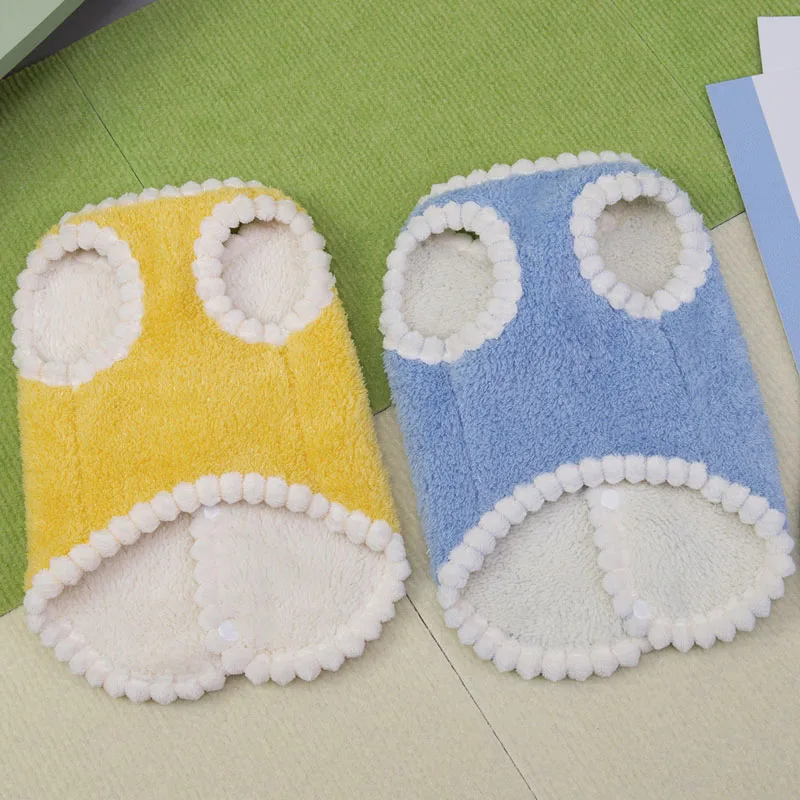 Ropa de invierno para perros, abrigo de lana amarillo y azul, chaqueta para perros pequeños, ropa de perro salchicha Yorkie, disfraz, chaleco para cachorros, chaqueta, trajes XXL - imagen 2