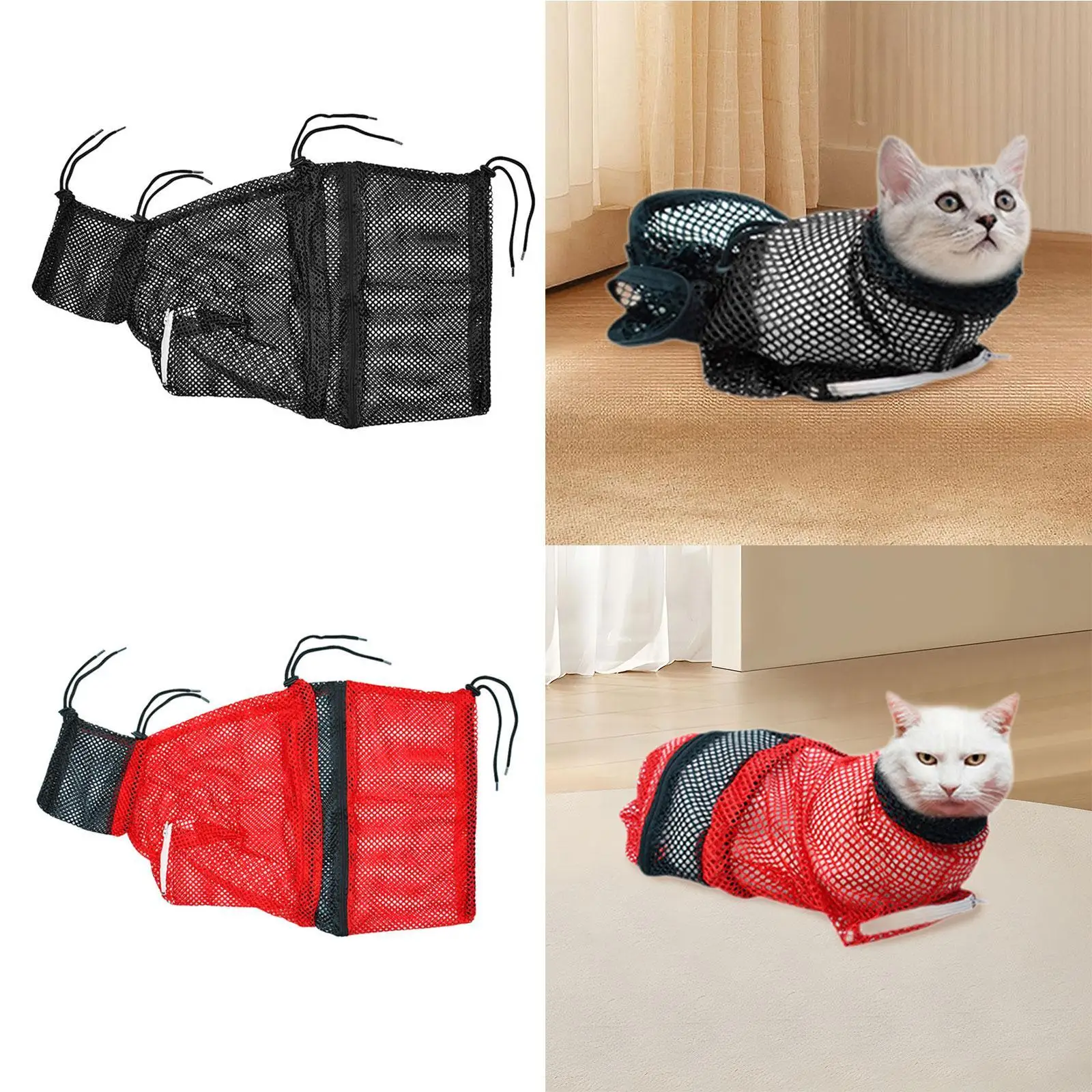 Bolsa de lavado para gatos, baño antimordeduras para examen, recorte de uñas, limpieza de orejas - imagen 2