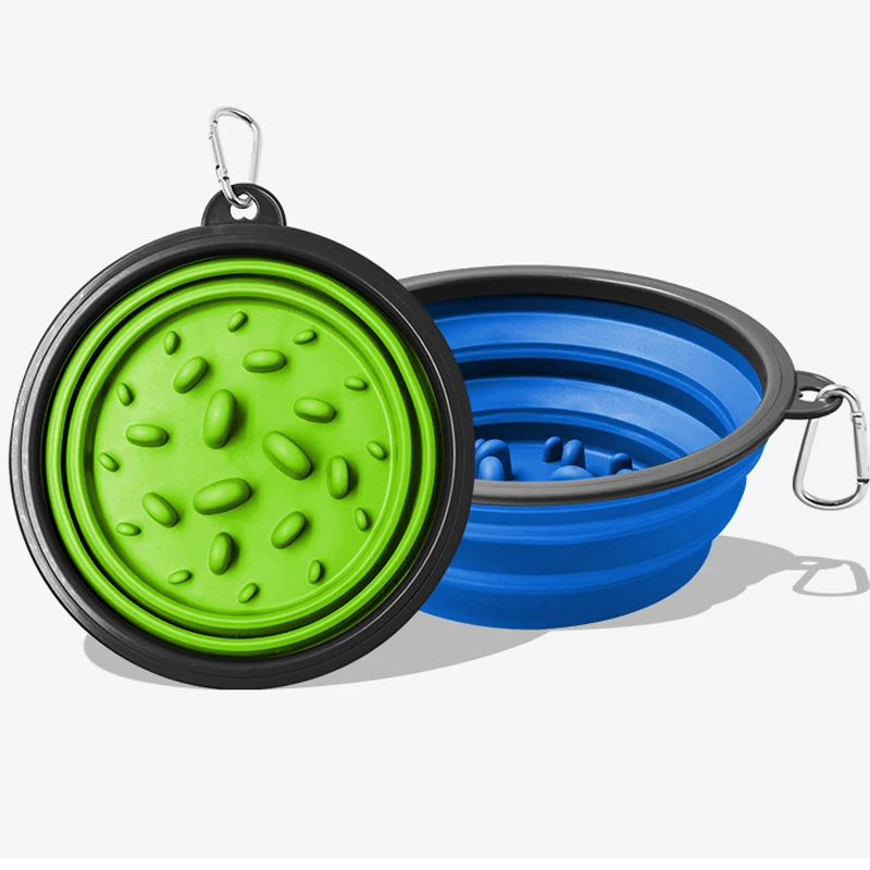Cuenco plegable para perros con alimentación lenta para viajar y acampar, cuenco portátil de alimentación lenta para perros, cuenco plegable antiasfixia para perros - imagen 3