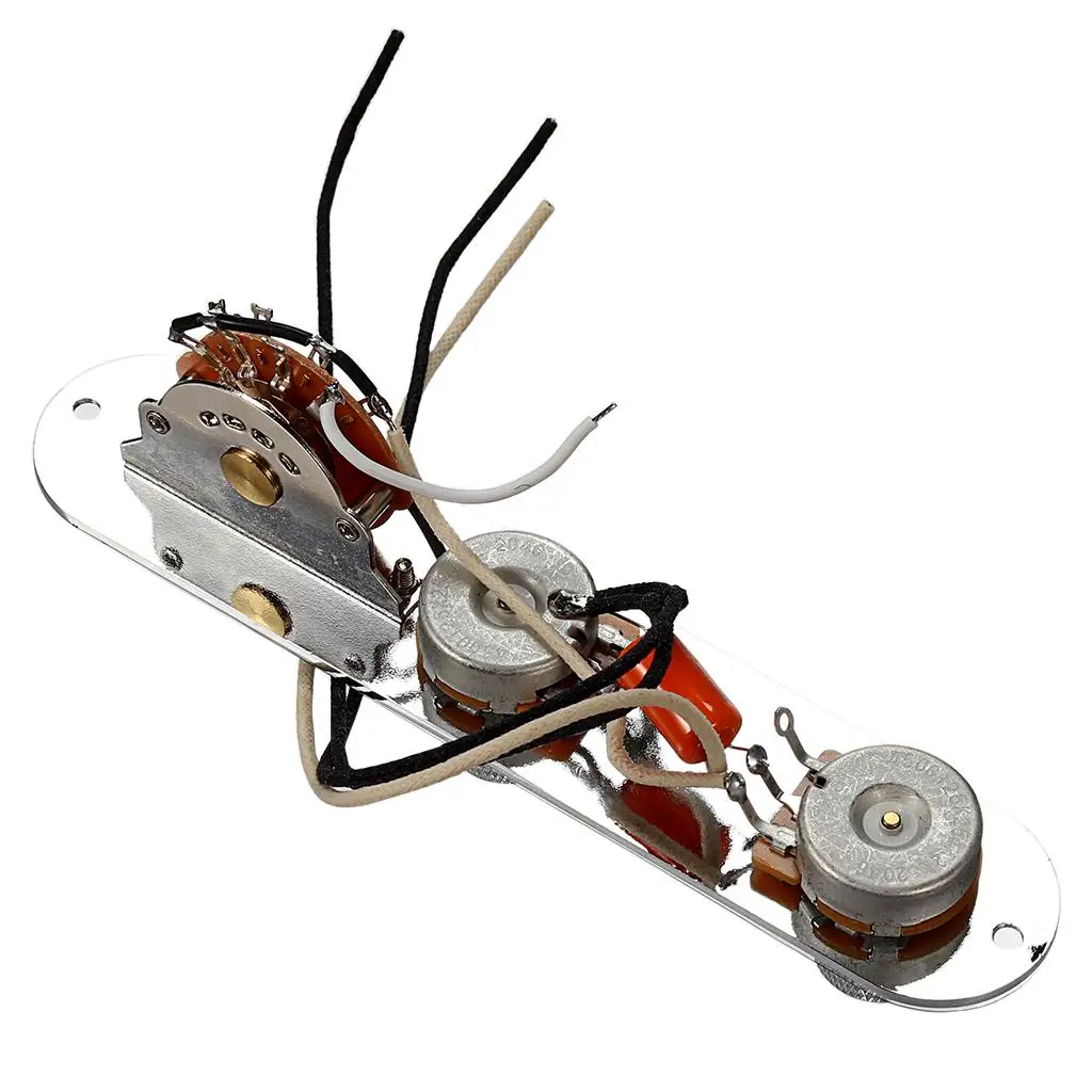 3 Way Prewired Control Plate Guitar Parts Components with Wiring Harness 3 Way Prewired Control Plate Guitar Parts Components with Wiring Harness