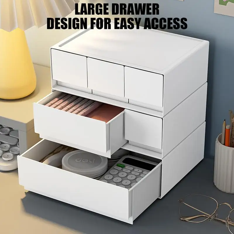 Organizador de cajones de escritorio apilable, organizador de cajones pequeños debajo del escritorio, hebilla de almacenamiento - imagen 2