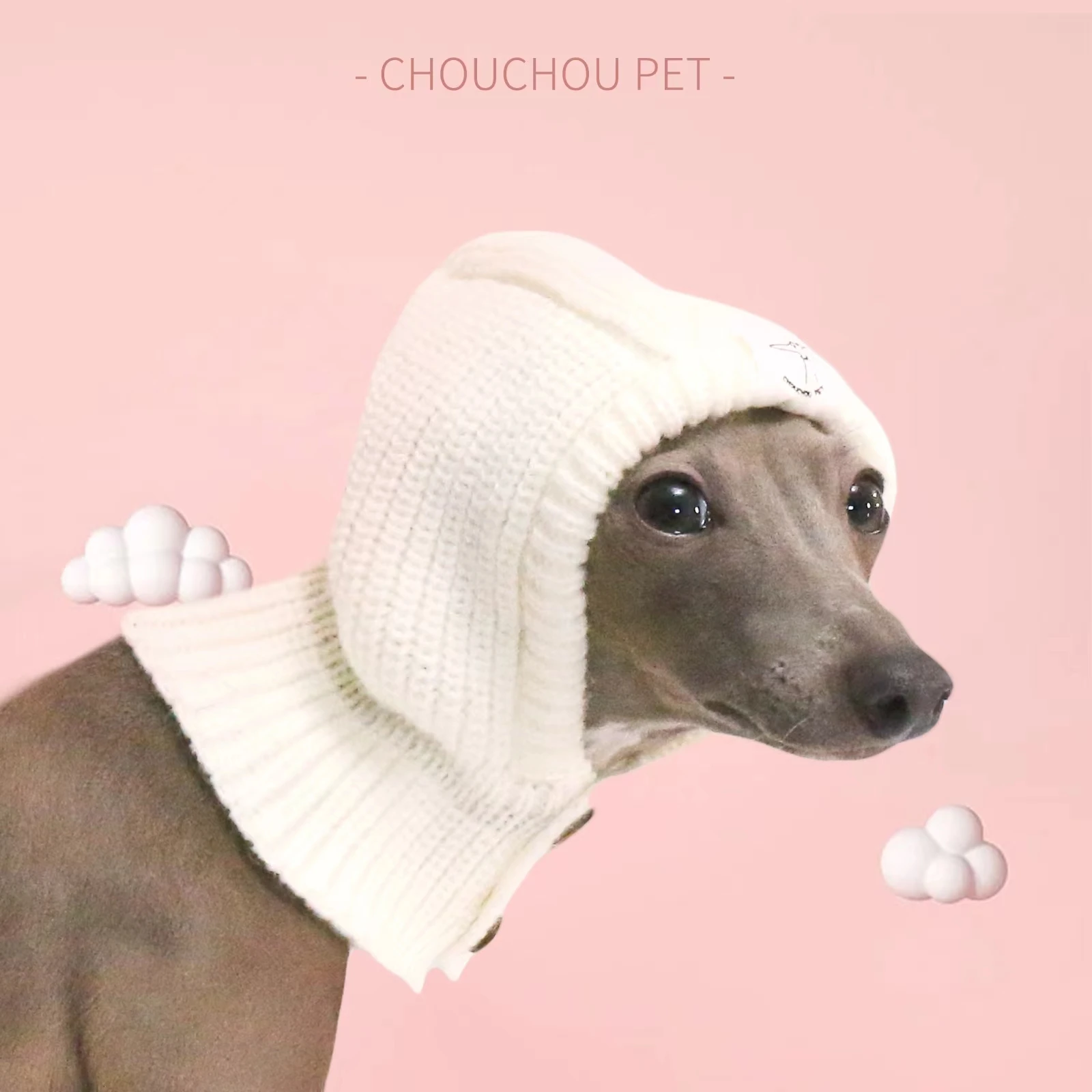 Gorro de lana para perro pequeño, collar de Galgo Italiano, regalo para mascotas, bichón, maltés, Shih Tzu, perro pequeño, suéter, diadema - imagen 2