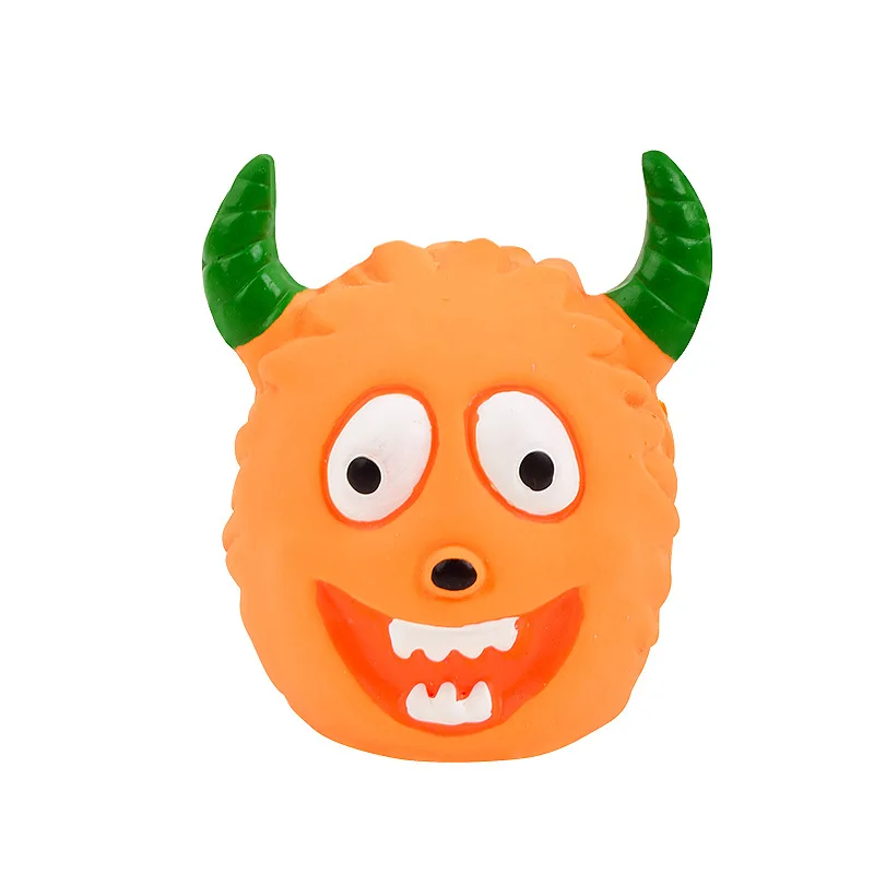 Juguete de látex para mascotas, monstruo alienígena de dibujos animados, juguete para masticar para perros, resistente a mordeduras, chirriante, para cachorros, perros pequeños, limpieza de la dentición, - imagen 5