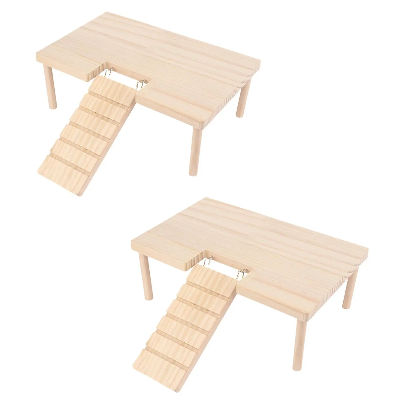 Wooden Hamster Platforms Rodent Playset with Ladder Small Animal Climbing Platforms Wooden Hamster Platforms Rodent Playset with Ladder Small Animal Climbing Platforms