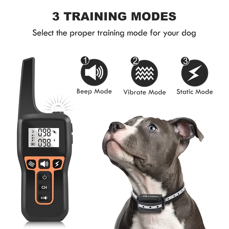 Collar de entrenamiento para perros 2 en 1 y Collar antiladridos automático, Collar de choque para perros con control remoto, Collar electrónico para perros pequeños, medianos y grandes - imagen 4