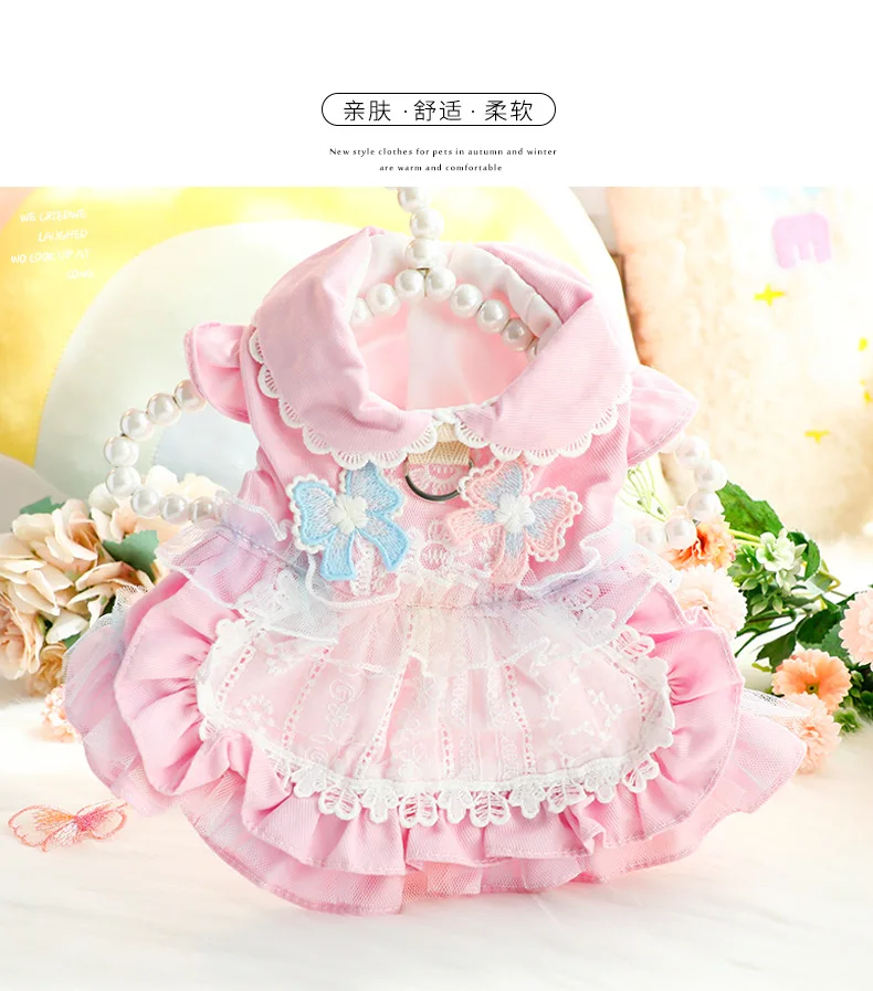 Vestido de princesa para perros pequeños con diseño Lolita