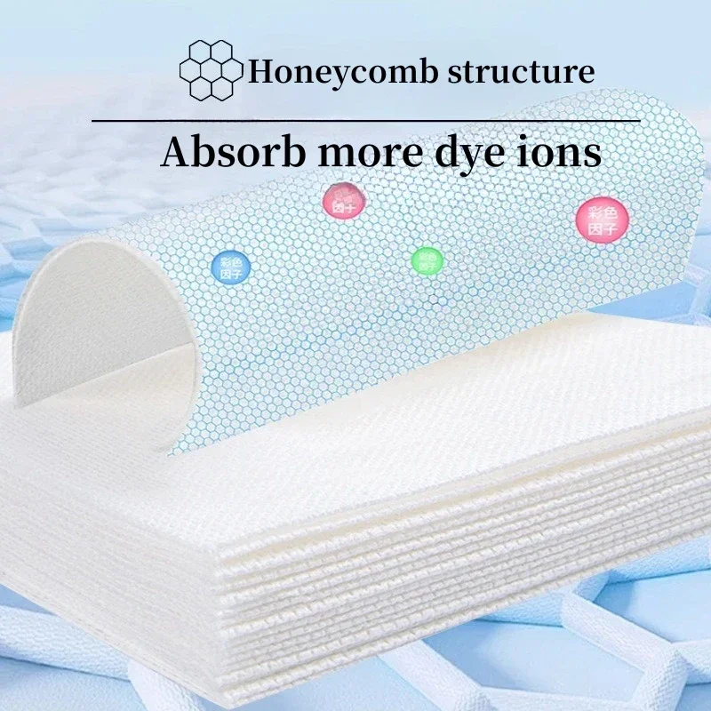 Hojas absorbentes anti-color para lavadora – Evita transferencia de color entre prendas - imagen 5