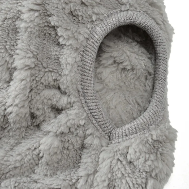 Ropa cálida para perros pequeños y gatos, chaqueta de lana suave y acogedora para exteriores, chaleco, abrigo para mascotas, disfraz de Chihuahua, Yorkies, Corgi, otoño e invierno - imagen 4