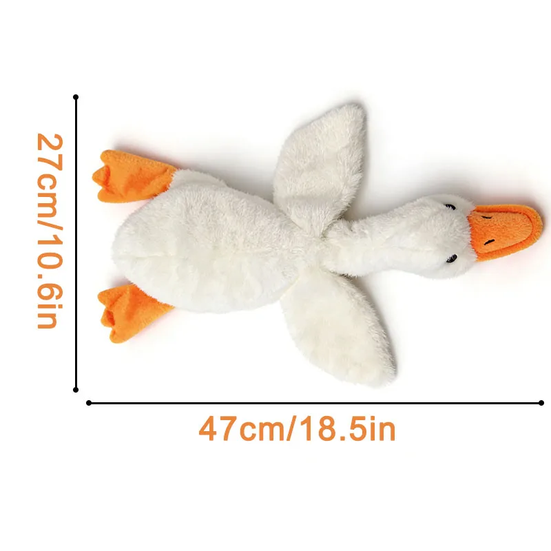 Mascota pato ganso grande seguro chirriador para perros juguetes resistentes sonido corte perro juguete de dibujos animados cachorro indestructible diente masticar juguete de peluche para perros - imagen 5