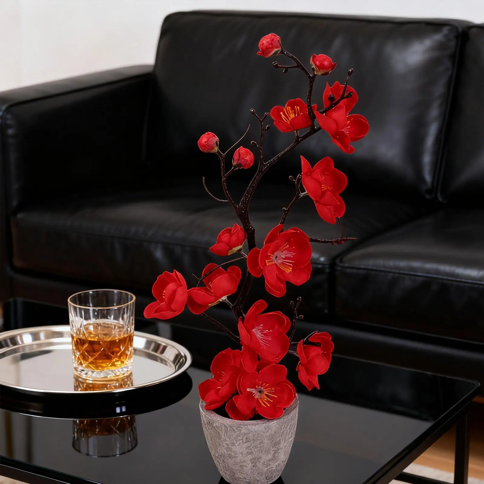 Artificial Potted Flower, Artificial Bonsai Flower, Versatile Use, for Indoor Plants, Garden, Office Decoration Or