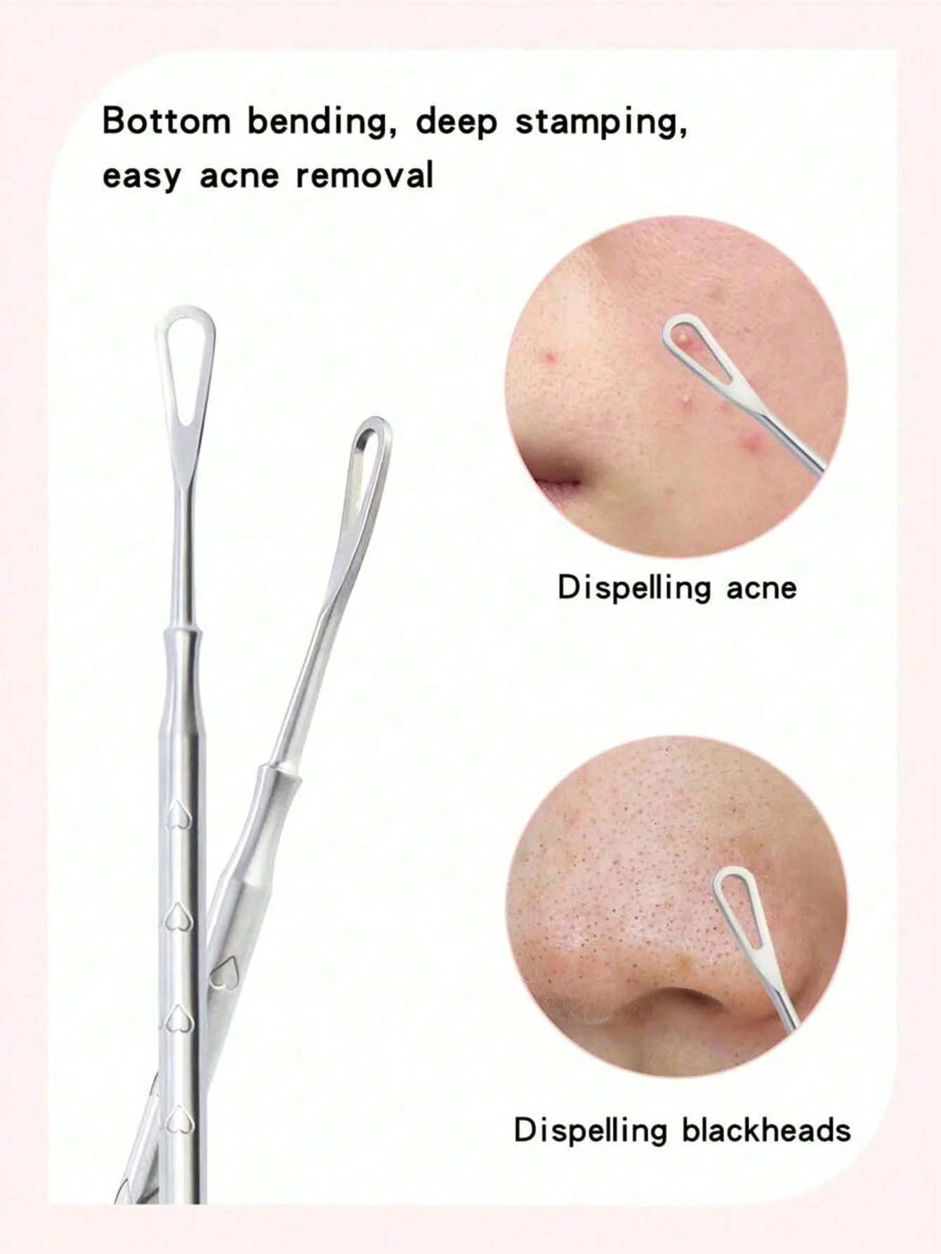 Herramienta acero inoxidable para espinillas y puntos negros - imagen 2