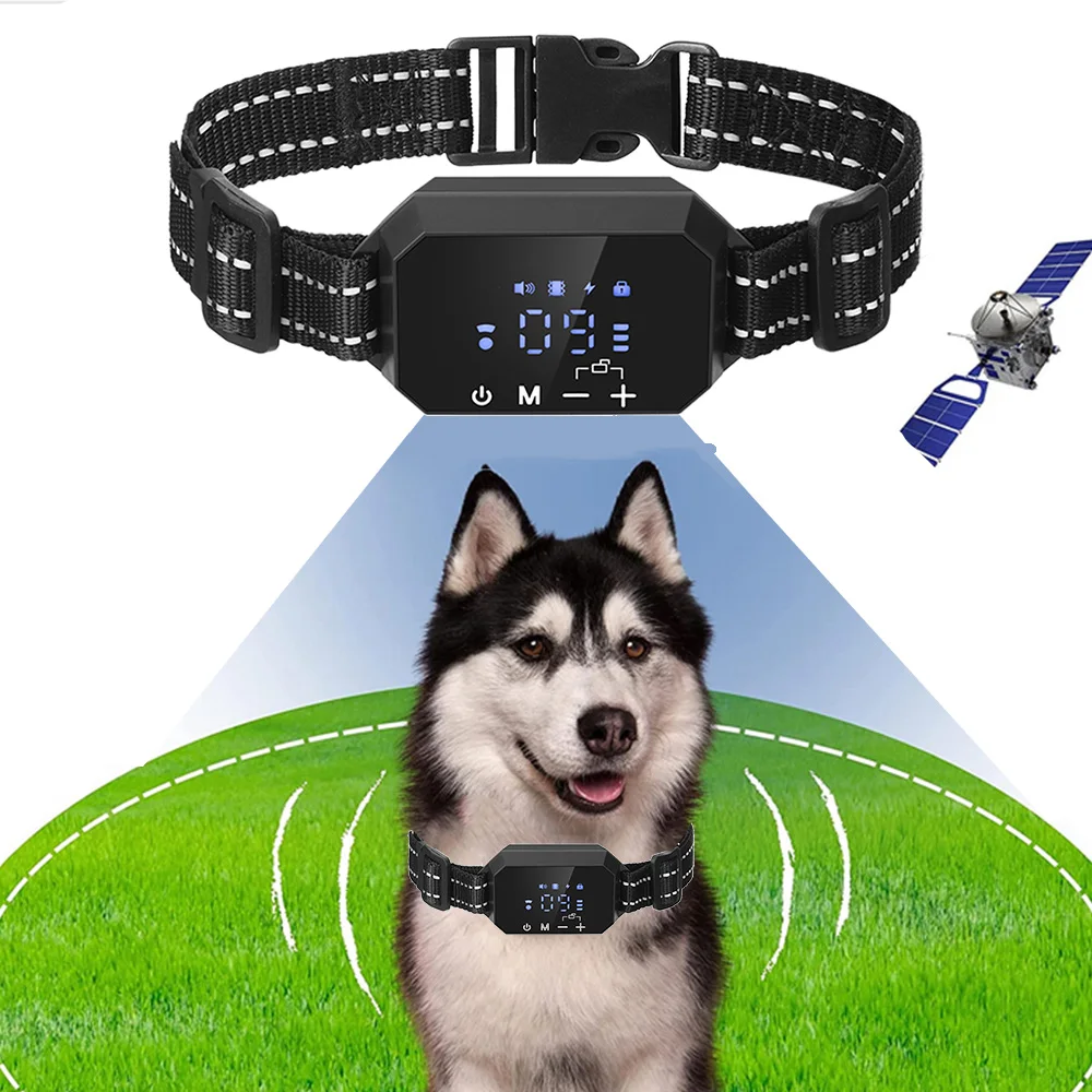 Valla inalámbrica para perros GPS de 1000m, Collar para perros recargable, dispositivo electrónico para cercas de perros y mascotas, resistente al agua, 100 ~ 3280 pies - imagen 2