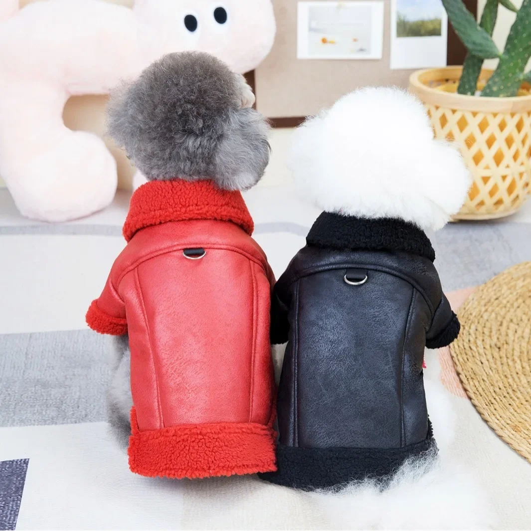 Autumn Winter Fashion Pet Sheep Cake Velvet Coat Pet Warm Coat Thickened Pet Jacket Small Dog Thickened Coat christmas clothes - imagen 4