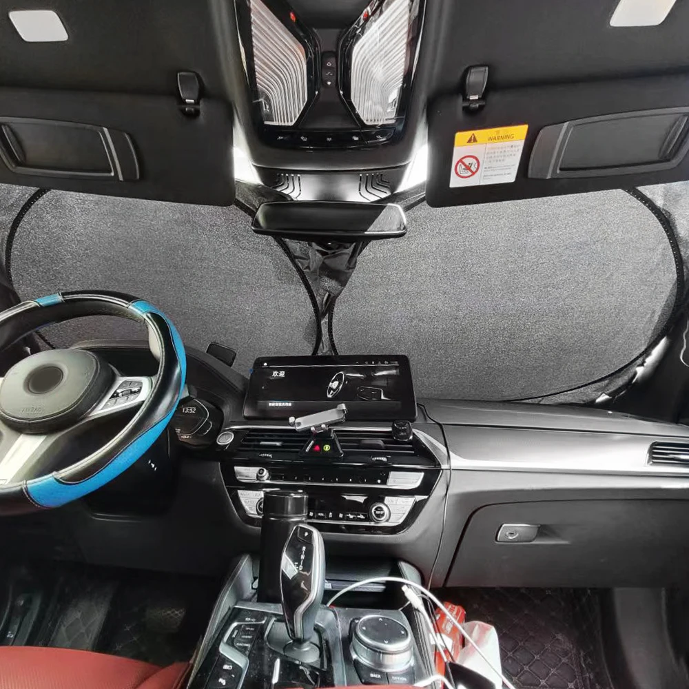 Parasol para parabrisas de coche, Protector de parasol para ventana delantera para rayos UV y calor solar - imagen 2