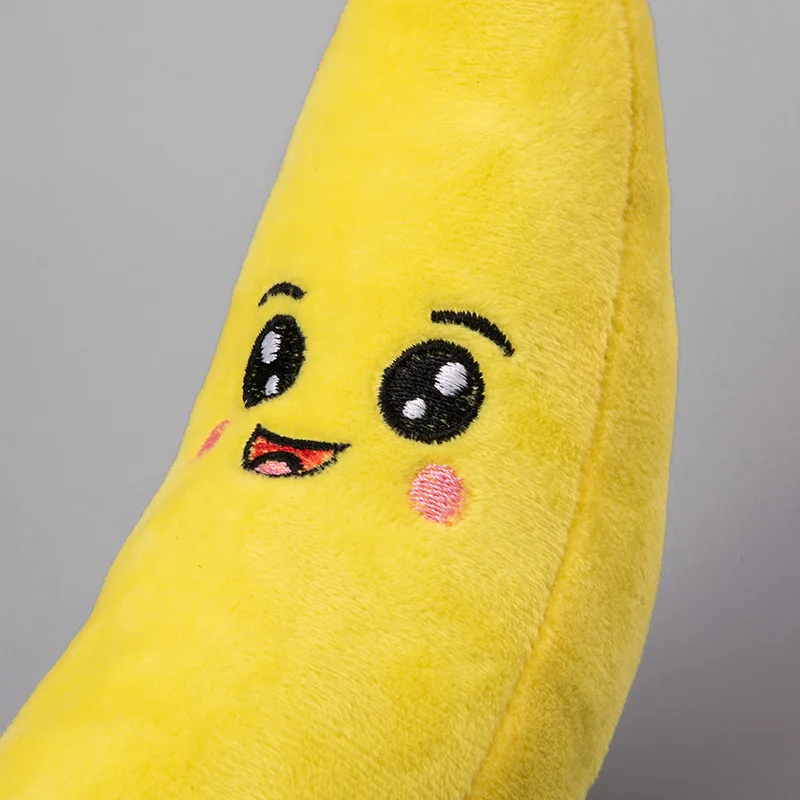Juguete de peluche de plátano chirriante para perros, juguete interactivo Molar para masticar duradero para cachorros, perros pequeños y medianos, suministros para autojuegos - imagen 4