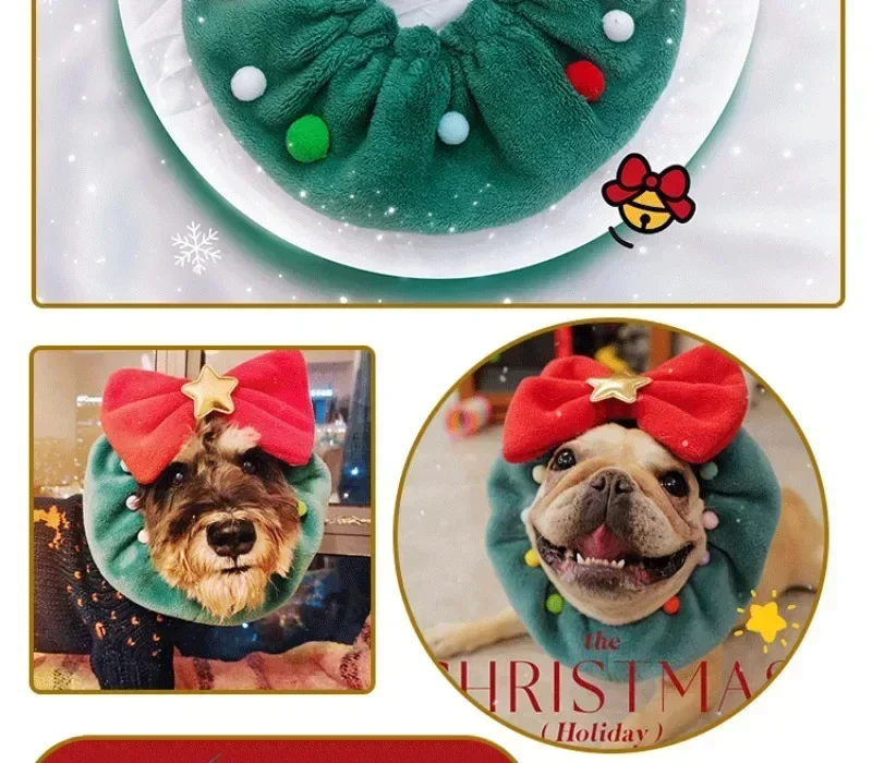 Bufanda navideña para gatos y perros pequeños – Estilo Teddy Pomerania