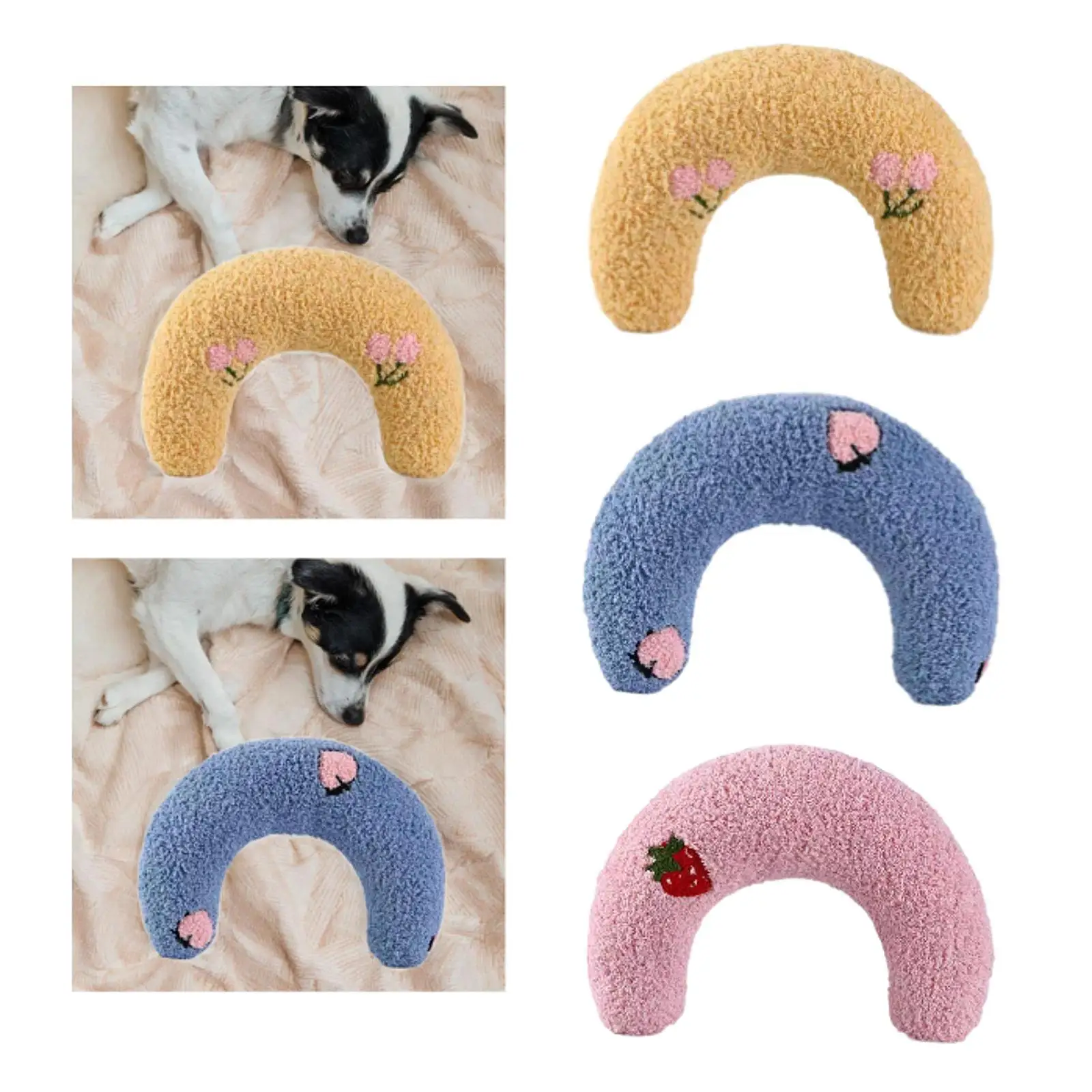 Cat Sleeping Plush Pillow Washable Cute Sleeping Pillow for Dog Puppy Kitty