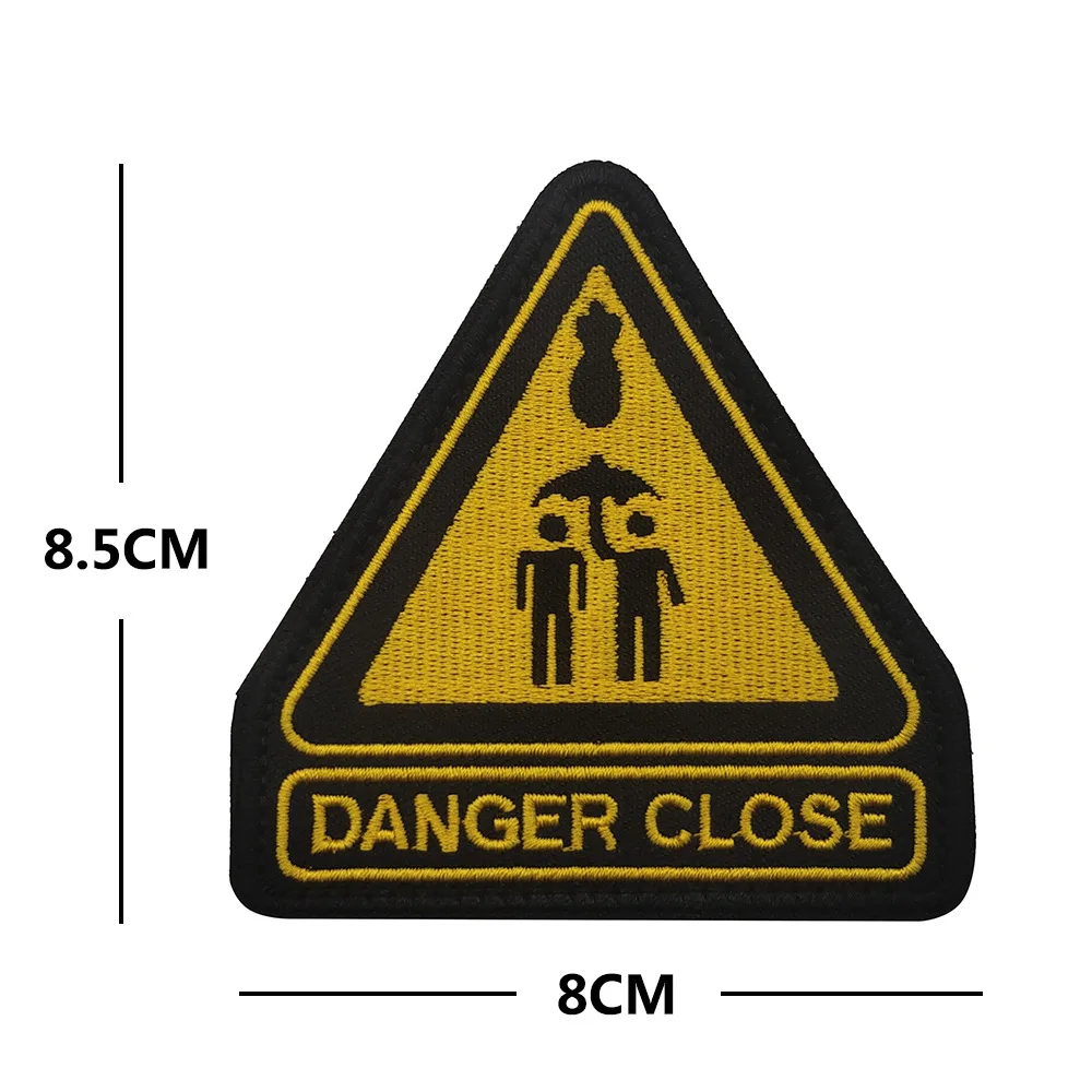 Parche bordado Danger Close, insignia de brazalete, calcomanía de adorno, parches bordados tácticos militares decorativos - imagen 4