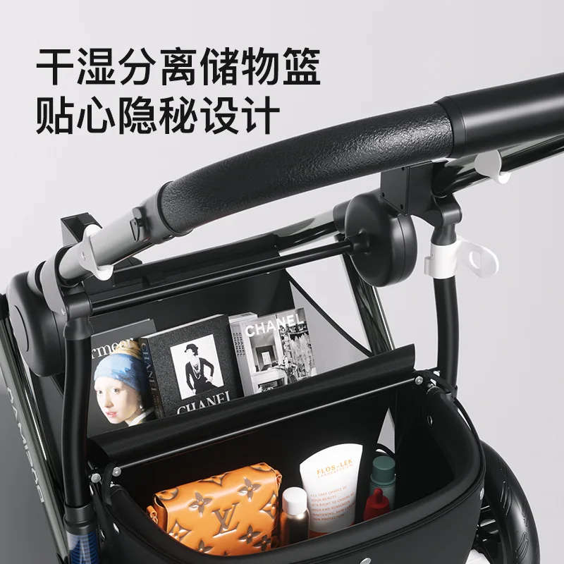 Cochecitos para mascotas de lujo con vista alta, carrito para mascotas de alta gama, carrito para perros de lujo para gatos, plegable - imagen 4