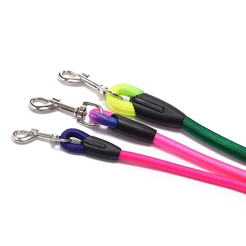 Correa de nailon colorida para perro, cuerda de plomo redonda para caminar, entrenamiento crudo, 3 tamaños S, 1,2 M, 1 unidad - imagen 4