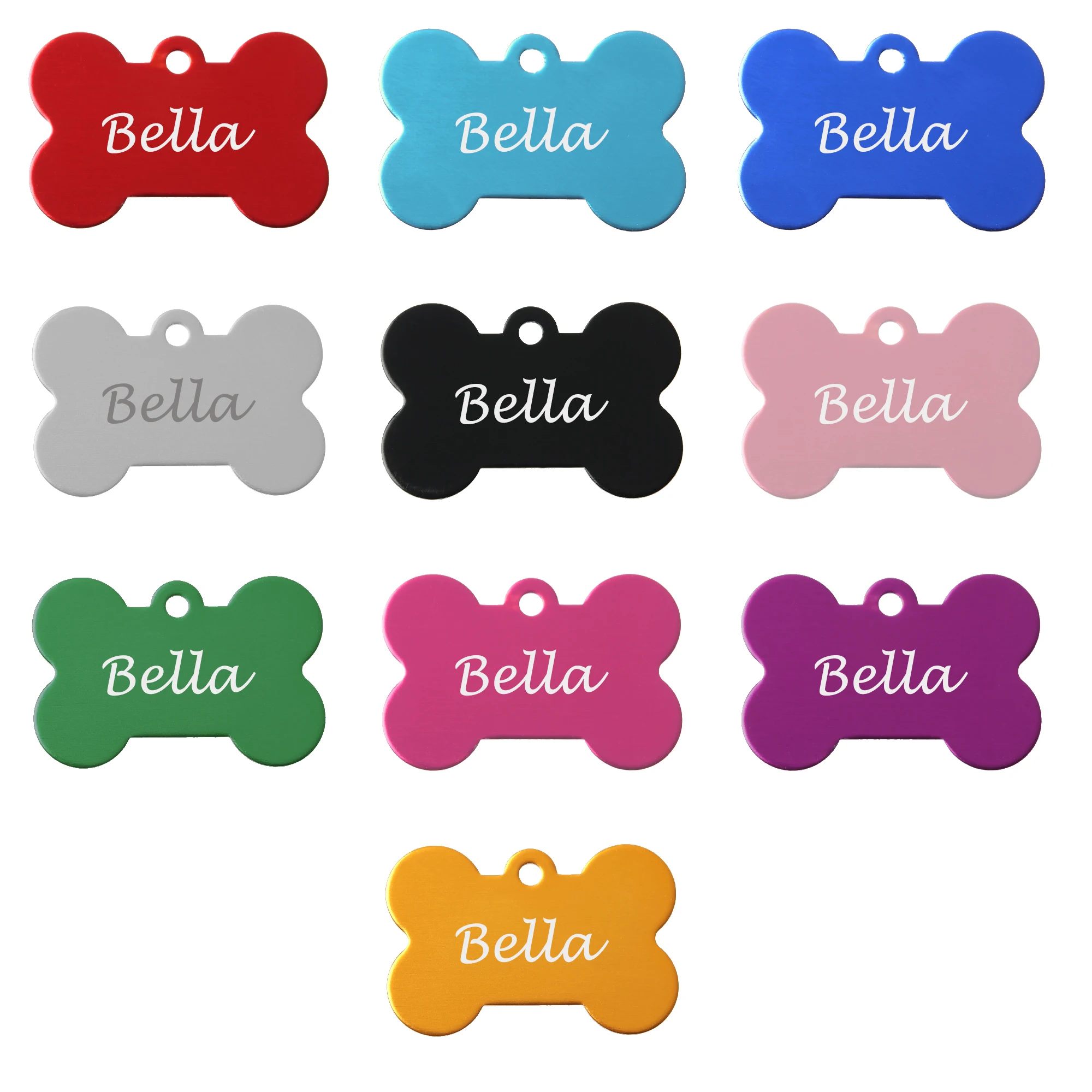Etiqueta de identificación personalizada para perros y gatos, hueso de aleación, accesorios para Collar de cachorro y gatito, antipérdida, etiquetas de nombre para mascotas pequeñas y grandes - imagen 3