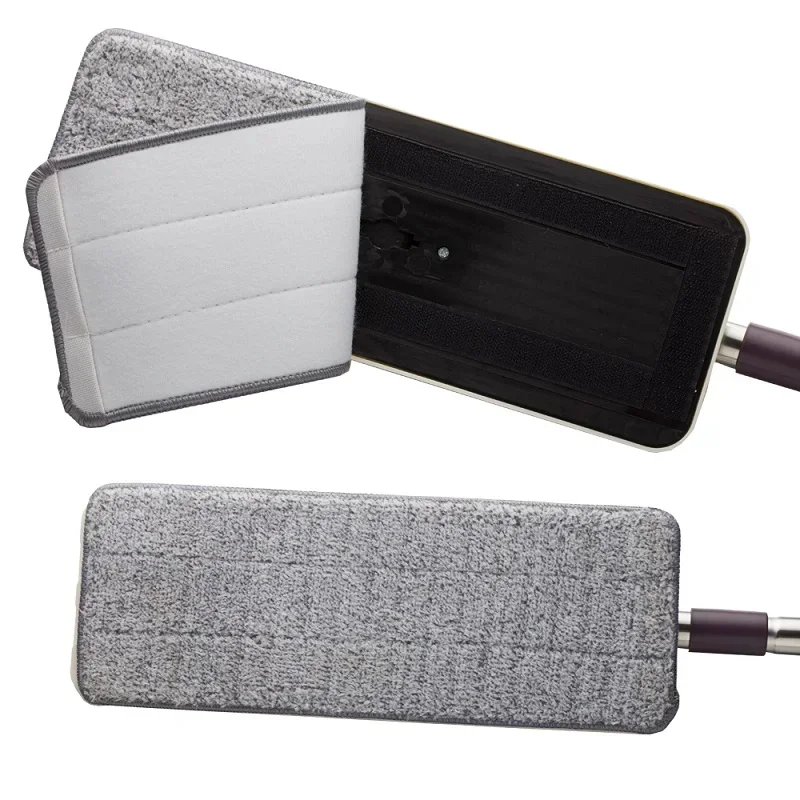 Reemplace la cabeza de fregona, cabezal de repuesto de microfibra, almohadillas de tela para limpieza de suelo, herramientas de escurrir manos libres para el hogar, la cocina - imagen 4