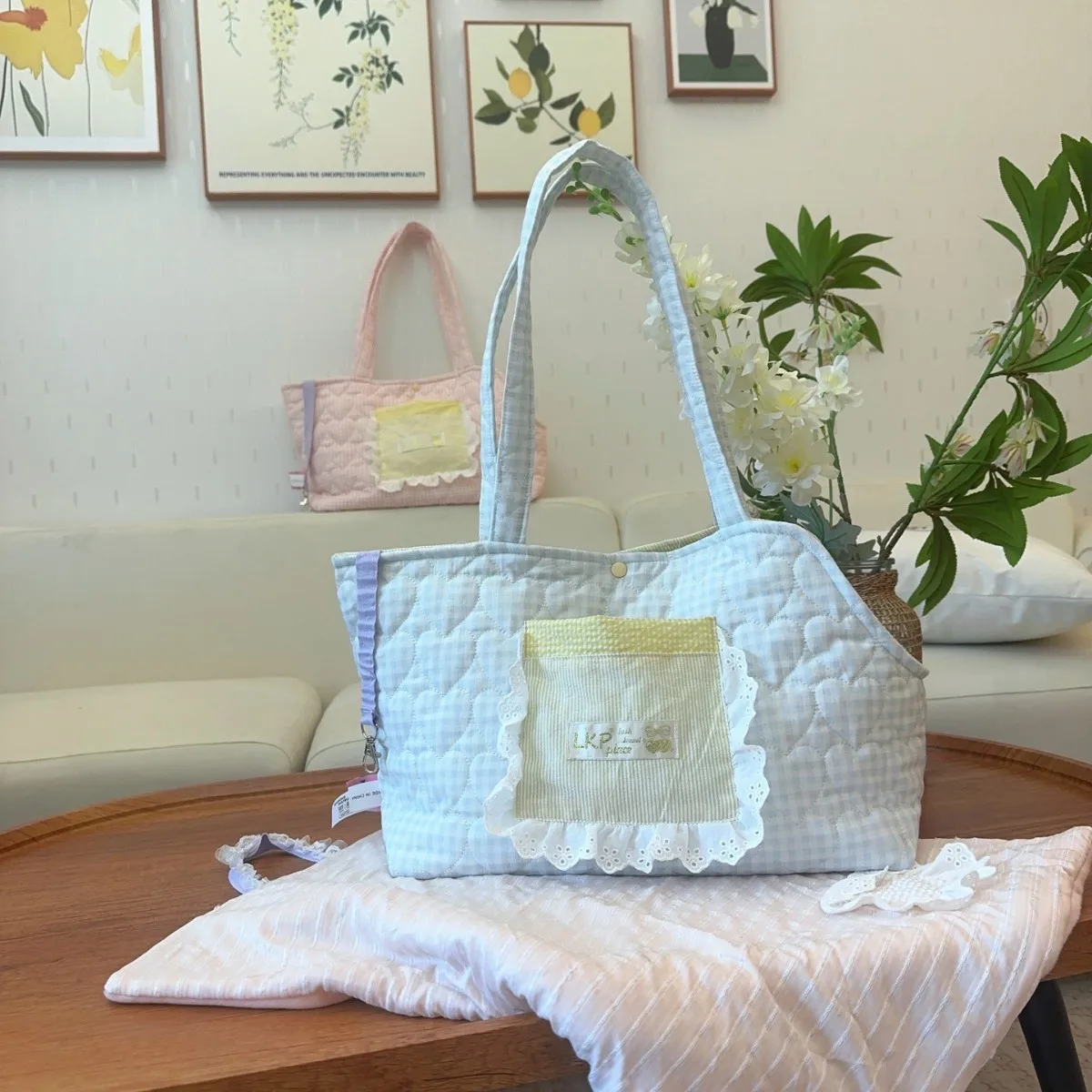 Transportín viaje ligero Princess para gatos y perros pequeños con bolsillo - imagen 2