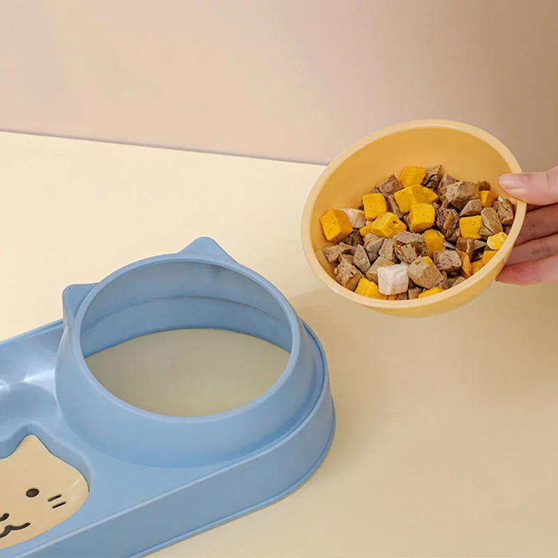 Comedero para gatos 3 en 1, cuenco doble para gatos, perros pequeños, dispensador automático de agua para gatos, cuenco de comida elevado para gatitos, accesorios para gatos - imagen 4