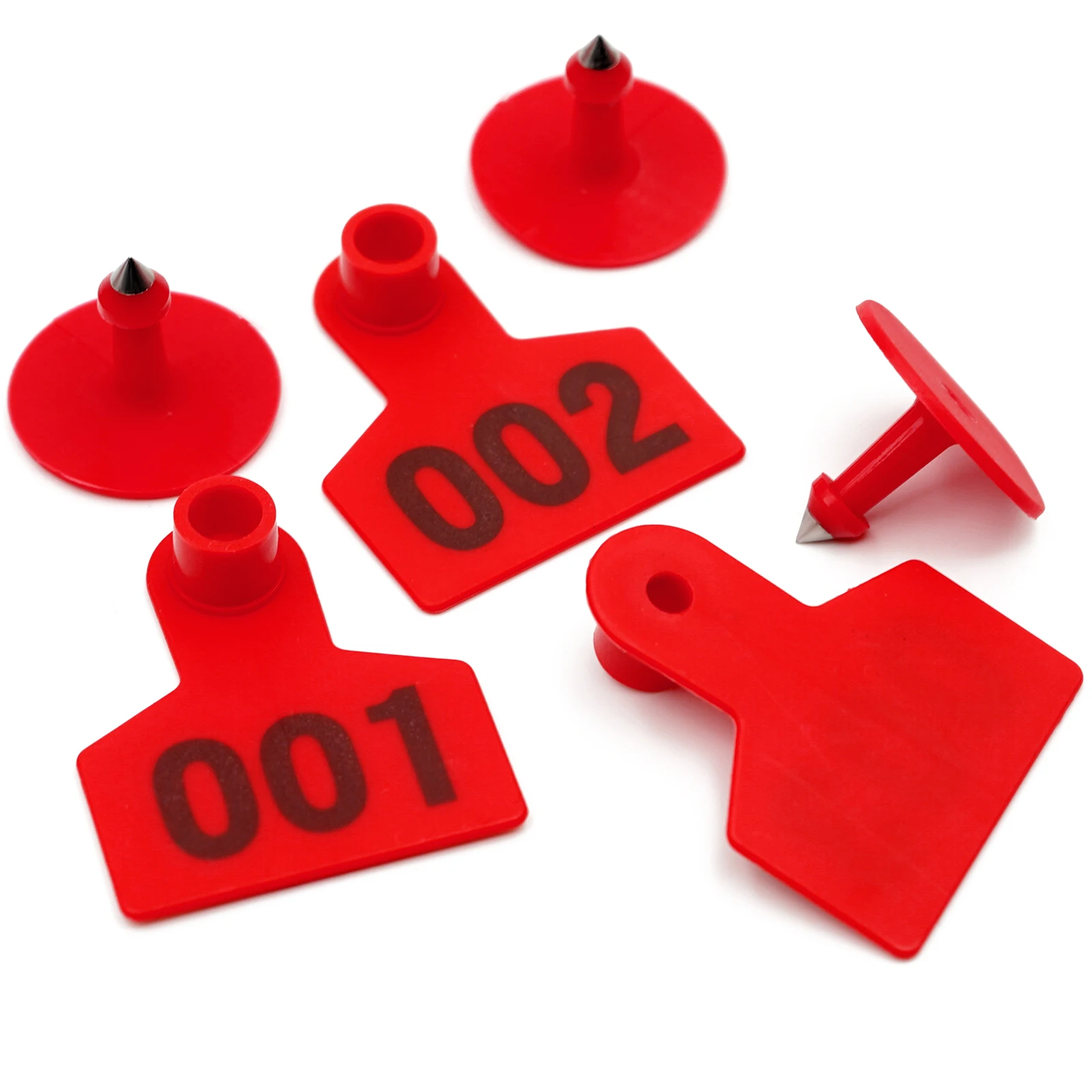 100 Uds. Tarjetas con etiqueta para oreja de cerdo y vaca con número 001-100 tarjeta para oreja de ganado varios colores disponibles 40x50mm número de oreja de cerdo - imagen 4