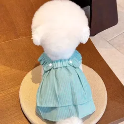Ropa para perros y gatos: falda rayas, vestido veraniego