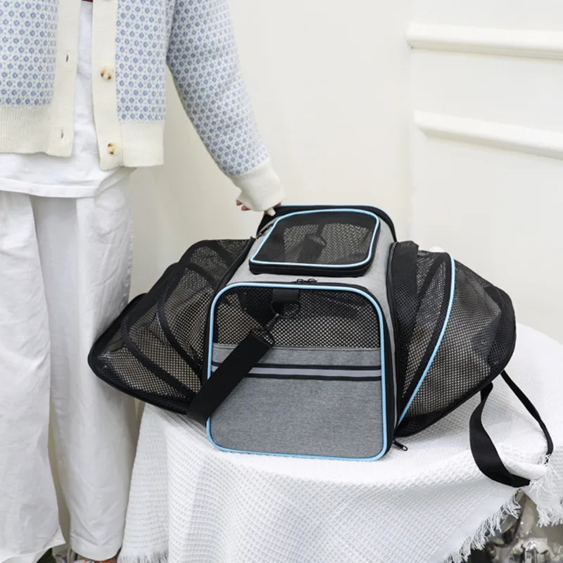 Bolsa transportadora expandible para gatos grande y transpirable - imagen 2