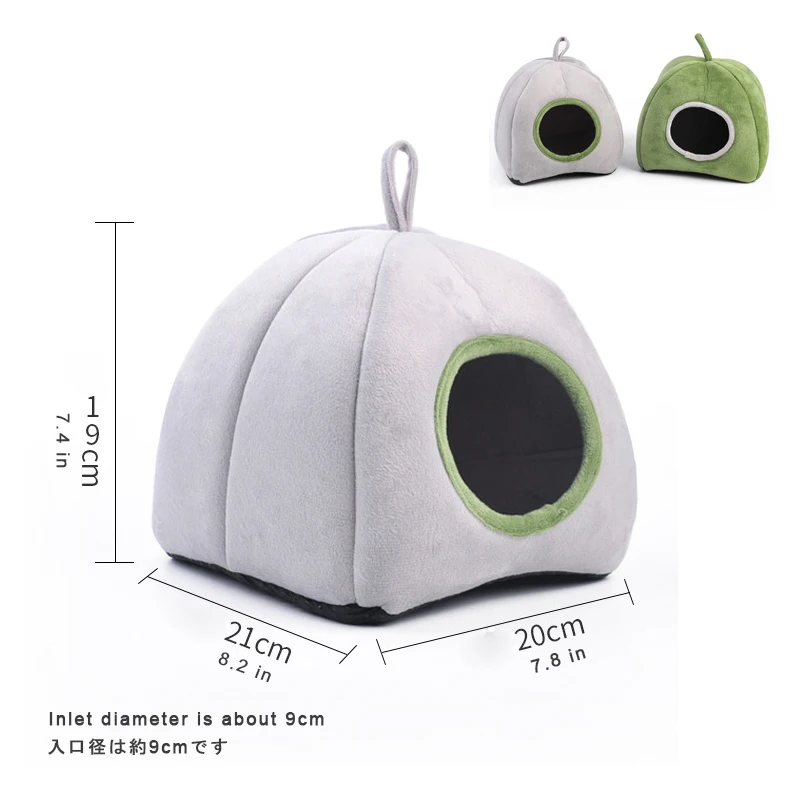 Ratón hámster casa cálida para mascotas pequeñas nido de algodón suave cómodo a prueba de viento cálido adecuado para Mini animales suministros para mascotas camas lindas - imagen 4