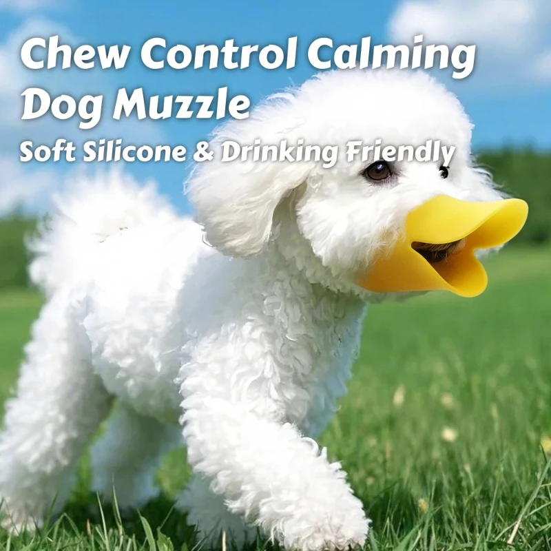 Bozal para perros con control suave para masticar, silicona suave, ajuste cómodo, apto para beber para perros pequeños, ayuda de entrenamiento calmante para ladrar
