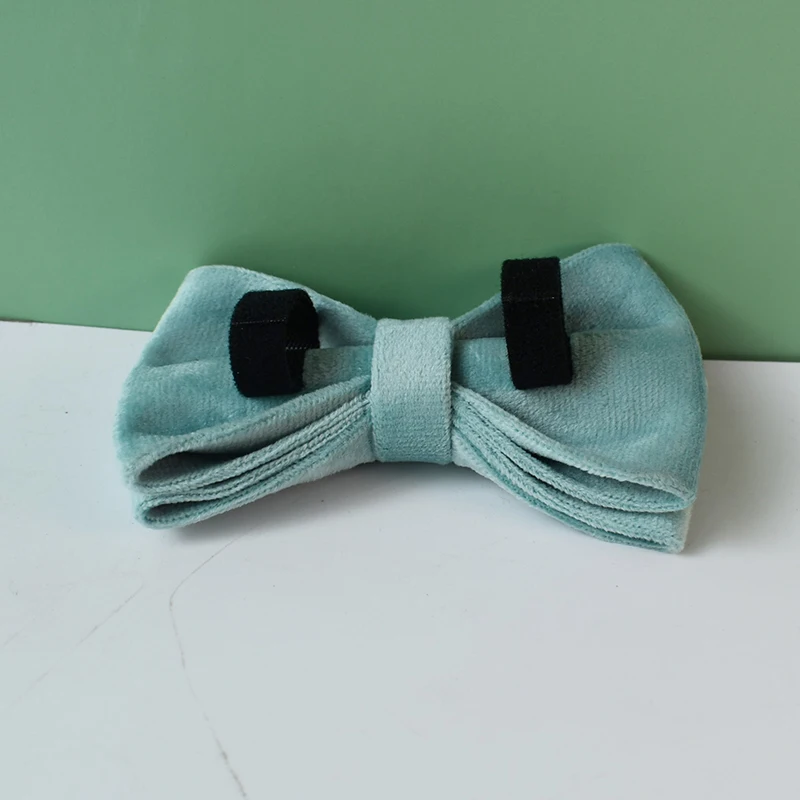 Collar verde personalizado, tela de calidad de terciopelo para perros pequeños, medianos y grandes, piezas de Metal personalizadas, accesorio para mascotas, franela 29 - imagen 5