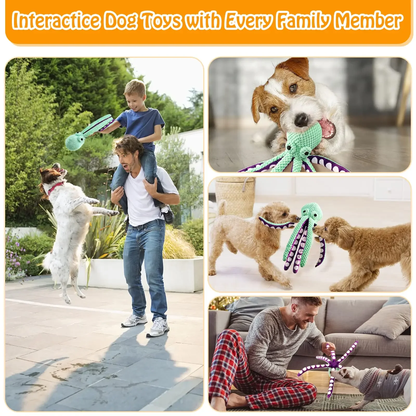 Juguete masticable dental de peluche para perros y gatos - imagen 5