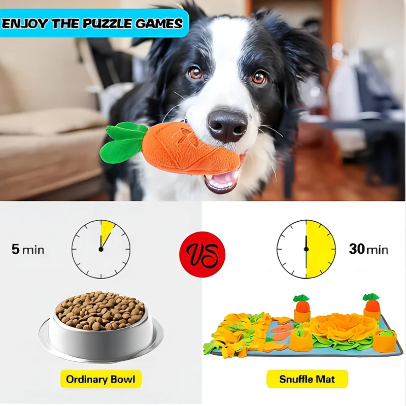 Alfombrilla de alimentación para mascotas grandes, juguete interactivo para perros, olfatear y tratar, promueve la estimulación, adecuado para todas las razas - imagen 3