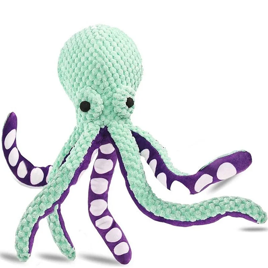 Juguete pulpo de peluche con chirriador para perros - imagen 5
