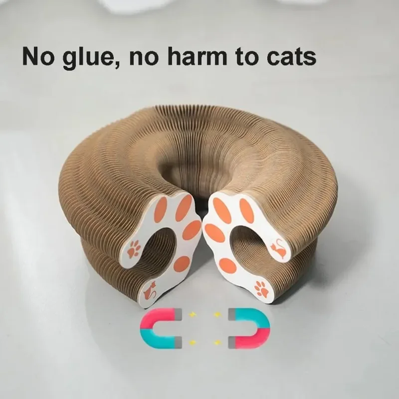 Juguete duradero para gatos, acordeón para gatos, órgano mágico, tablero rascador para gatos, pelota de juguete para gatos, rascador para gatos, gatito Kurlz - imagen 3