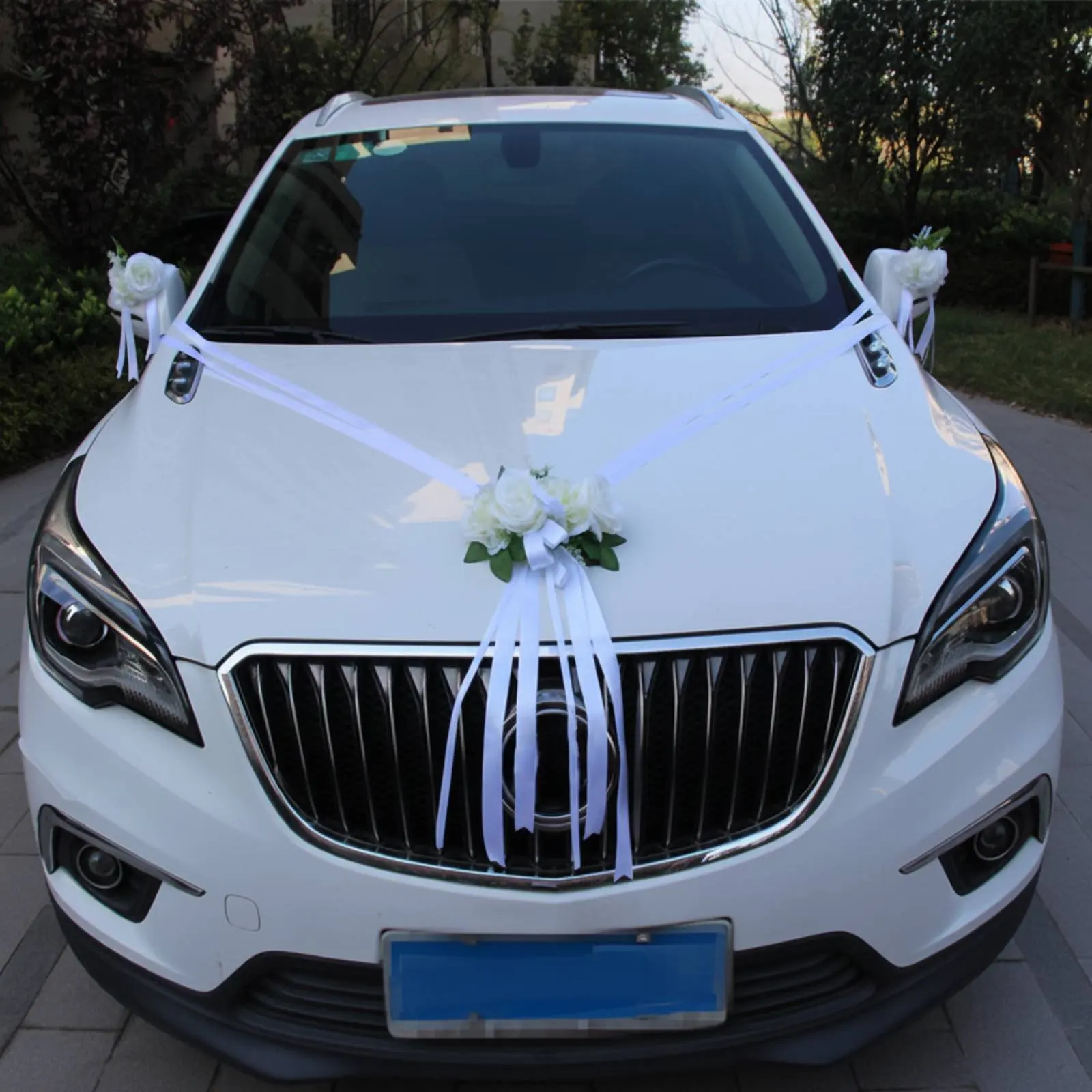 Kit decoración floral para coche de boda, estilo romántico universal - imagen 4